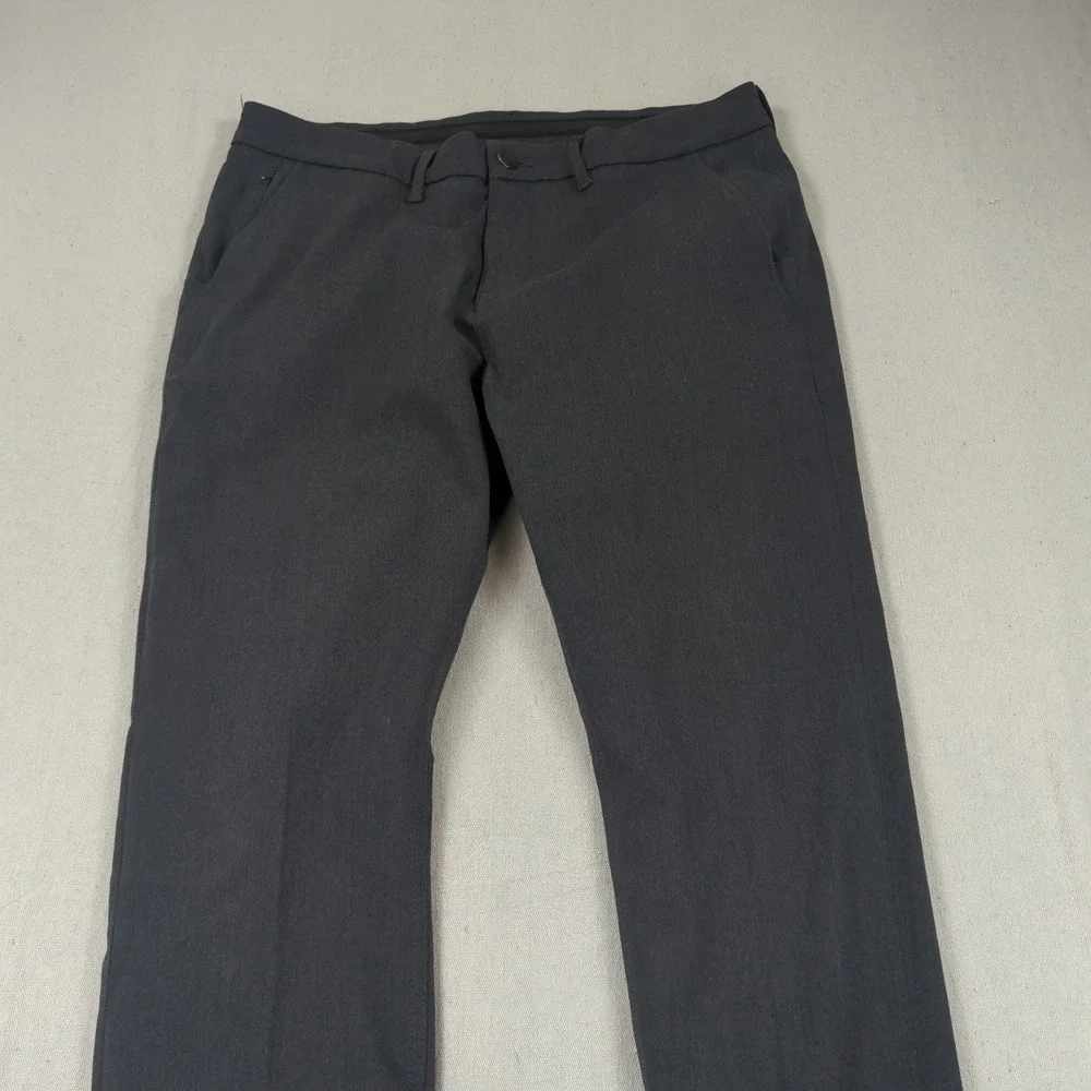 Du/er Pants Mens 38x32 Gray Smart Stretch Slim Trouser